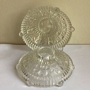 Anchor Hocking Candlestick Holders Stars & Bars For Tapered Candles